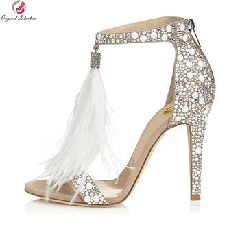 Original Intention Gorgeous Women Sandals Stylish Feather Open Toe Thin Heels Sandals Beige Shoes Woman Plus Size 3.5-10.5
Original Intention Gorgeous Women Sandals Stylish Feather Open Toe Thin Heels Sandals Beige Shoes Woman Plus Size 3.5-10.5