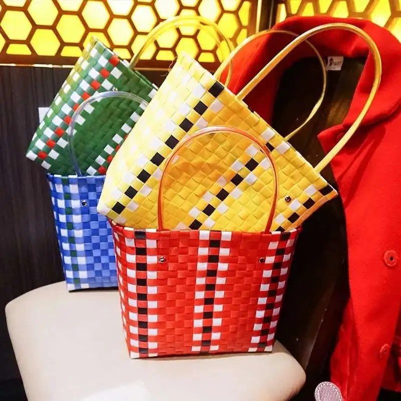 Designer Bamboo Straw Bags for Women Colorful Woven Wicker Women's Handbags Rattan Ladies Totes Large Capacity Summer Beach Bags
Designer Bamboo Straw Bags for Women Colorful Woven Wicker Women's Handbags Rattan Ladies Totes Large Capacity Summer Beach Bags