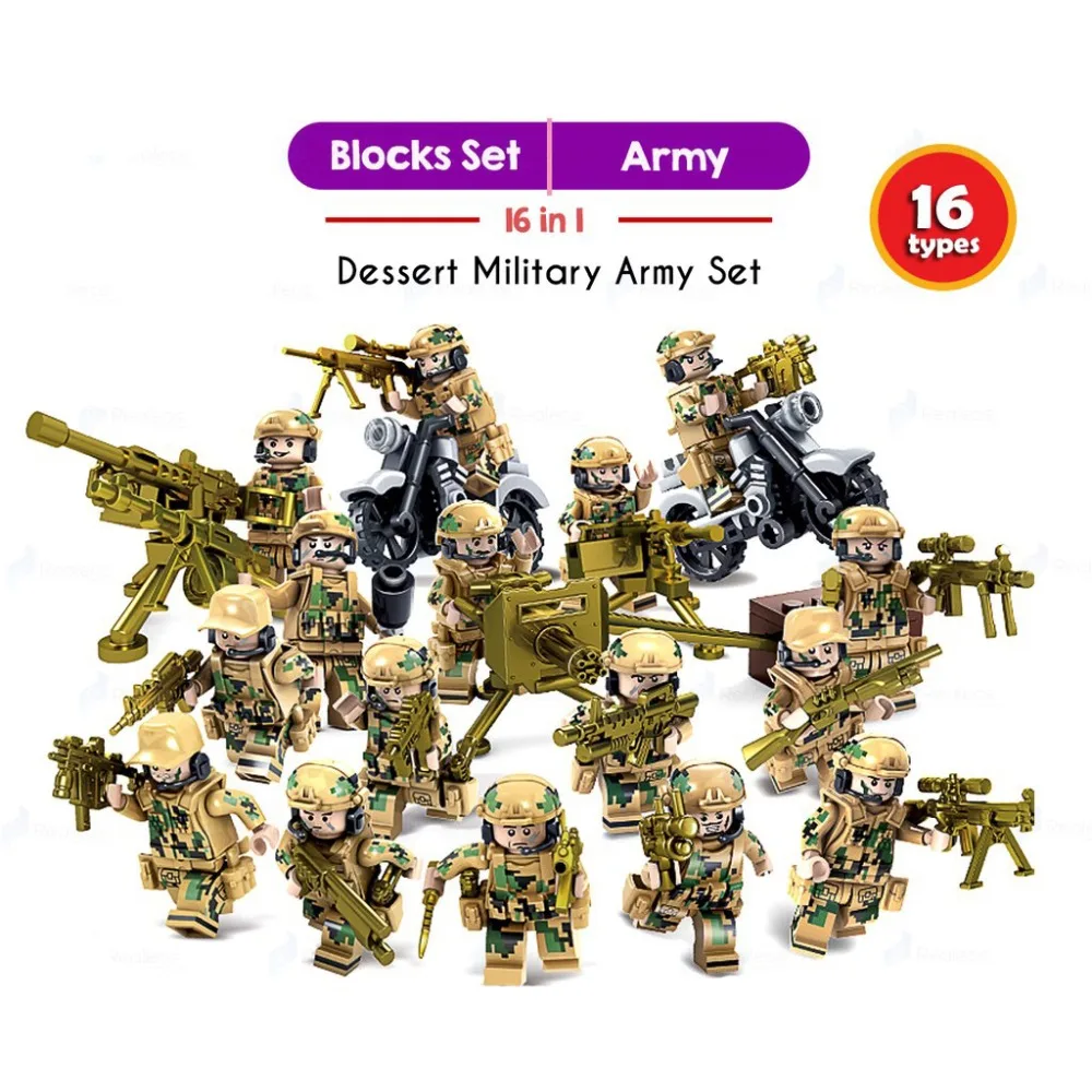 Military Spike Special Forces Soldiers Bricks Figures Guns Weapons Compatible Legoe Armed SWAT Building Blocks Ww2 Toys 16 In 1
Military Spike Special Forces Soldiers Bricks Figures Guns Weapons Compatible Legoe Armed SWAT Building Blocks Ww2 Toys 16 In 1