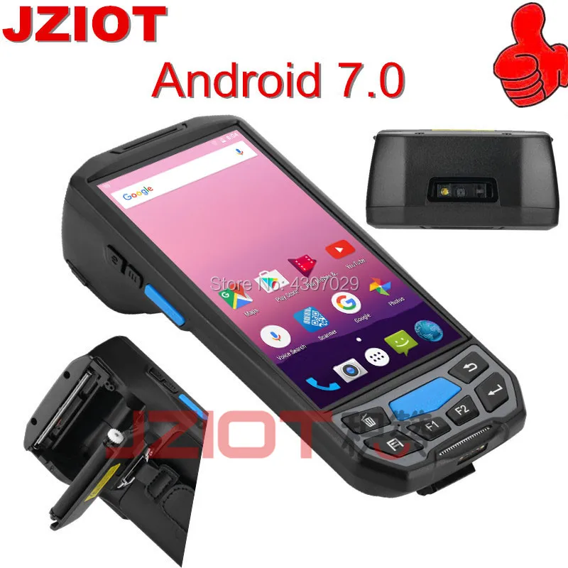 4G LTE Android 7 0 портативный мобильный PDA считыватель 2D qr-код сканер штрих-кода с 5