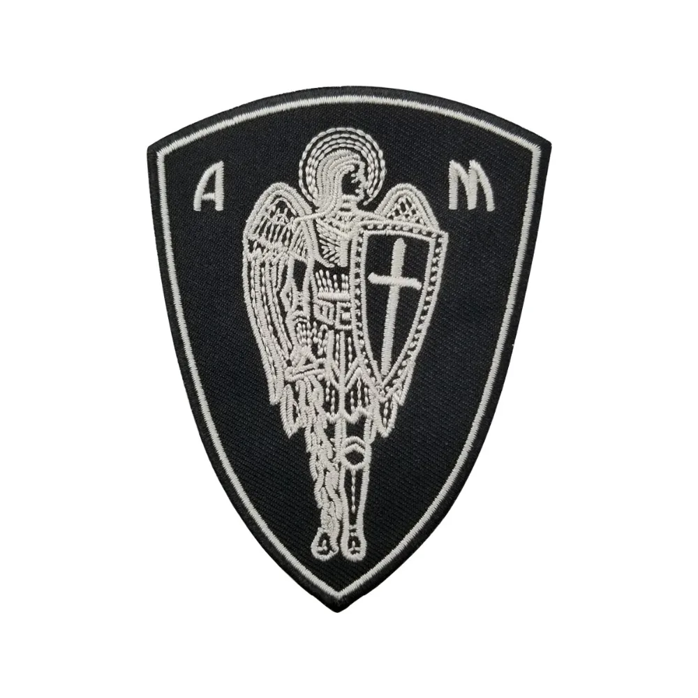 DIY AM Angle Patches Embroidered Tags Iron-On Backing Logo Custom Embroidery Patch Eco-Friendly Motorcycle Rider Vest for Jacket (1)