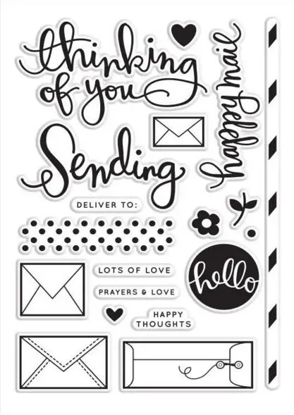 Thinking of you / Happy Mail Transparent Clear Silicone Stamp/Seal for DIY scrapbooking/photo album Decorative clear stamp A307
Thinking of you / Happy Mail Transparent Clear Silicone Stamp/Seal for DIY scrapbooking/photo album Decorative clear stamp A307
