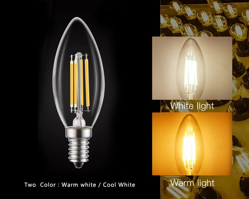 Led Candle Bulb C35 Cold White