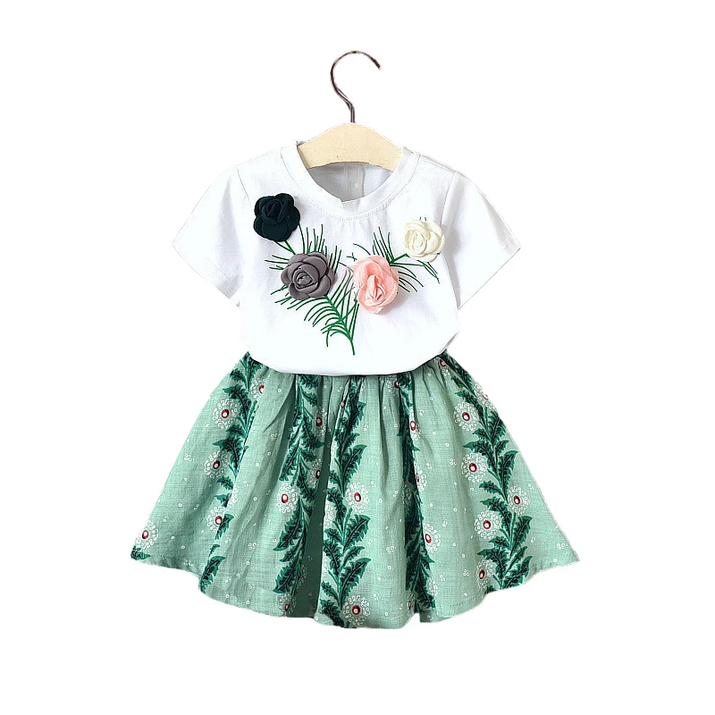 High-quality Girls Clothing Set Applique Flower Clothing Set For Girls Cotton Floral Skirt + Shirts Kids Suit Chidren Clothing
High-quality Girls Clothing Set Applique Flower Clothing Set For Girls Cotton Floral Skirt + Shirts Kids Suit Chidren Clothing