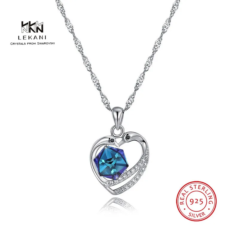 LEKANI Crystals From Swarovski Necklace 925 Sterling silver heart pendant necklace Exquisite prom ladies jewelry Creative ladies
LEKANI Crystals From Swarovski Necklace 925 Sterling silver heart pendant necklace Exquisite prom ladies jewelry Creative ladies