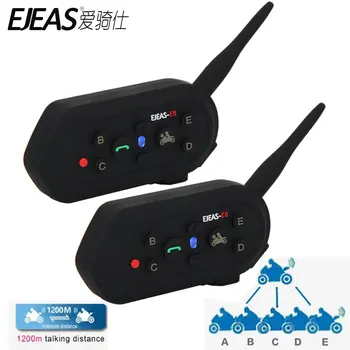 2 pcs EJEAS E6 Motorcycle Intercom VOX Headset Helmet Interphone Bluetooth Intercom for 6 Riders Communica
2 pcs EJEAS E6 Motorcycle Intercom VOX Headset Helmet Interphone Bluetooth Intercom for 6 Riders Communica