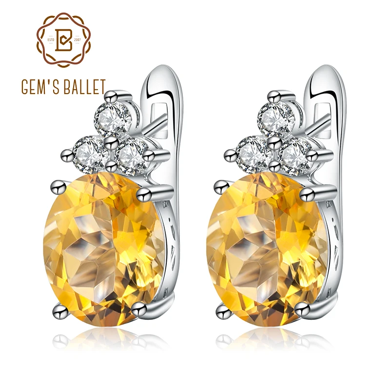 GEM'S BALLET 5.21Ct Natural Citrine Gemstone Stud Earrings Solid 925 Sterling Silver For Women Fine Jewelry Valentine's Day Gift
GEM'S BALLET 5.21Ct Natural Citrine Gemstone Stud Earrings Solid 925 Sterling Silver For Women Fine Jewelry Valentine's Day Gift