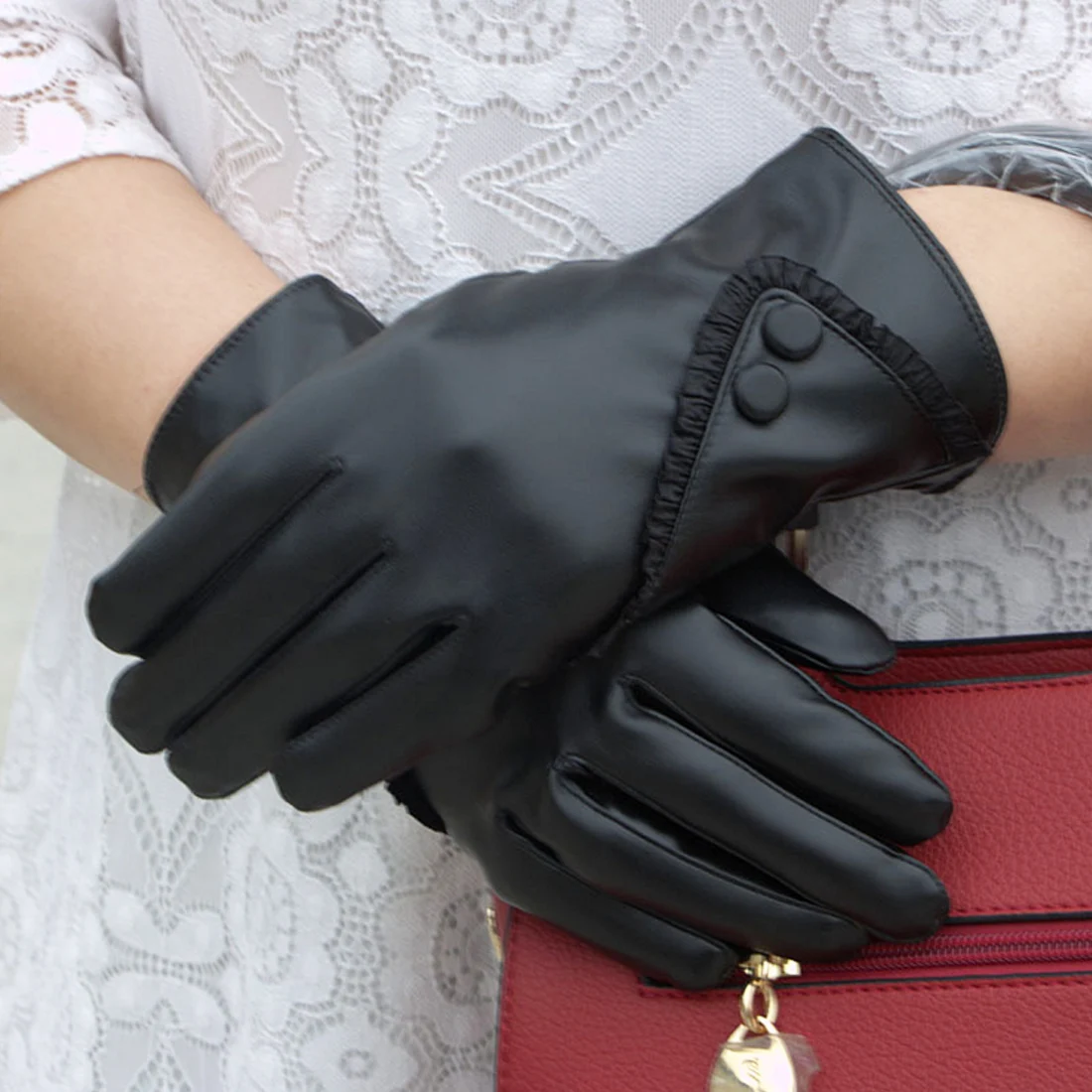 New Women Genuine Leather Gloves Winter Autumn Ladies Fashion Brand Sheepskin Thicken Arm sleeve Warm Leather
New Women Genuine Leather Gloves Winter Autumn Ladies Fashion Brand Sheepskin Thicken Arm sleeve Warm Leather