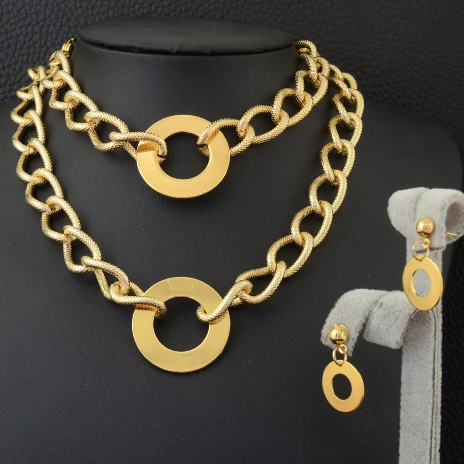 Newest Fashion Jewelry Stainless Steel Chain Round Necklace & Bracelet Earrings Set For Woman SCAZANCF
Newest Fashion Jewelry Stainless Steel Chain Round Necklace & Bracelet Earrings Set For Woman SCAZANCF