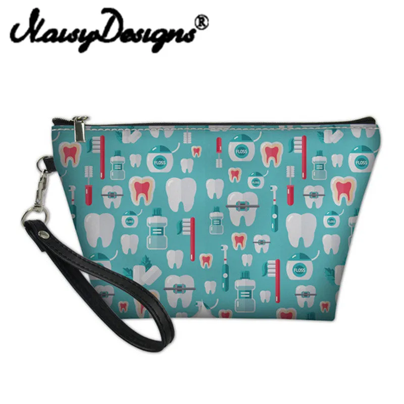 

Noisydesigns Cosmetic Bag Functional Bag for Women Makeup Dentist Print Makeup Pouch Cosmetic Case Toilet Zipper Bag Pochette