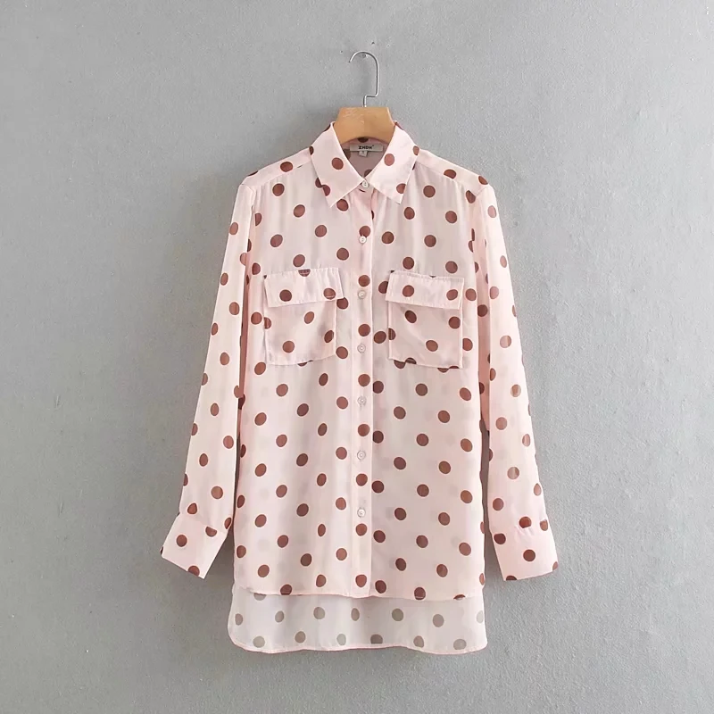 Poka Dot Print Chiffon Women Loose Shirt Leisure Female Long Sleeves Blouse 2019 Summer Simple Tops S5907
Poka Dot Print Chiffon Women Loose Shirt Leisure Female Long Sleeves Blouse 2019 Summer Simple Tops S5907