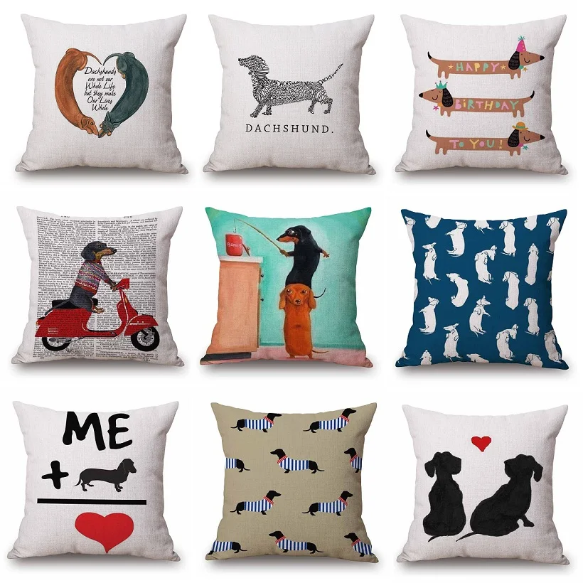 Hot Sale Angel Dachshund Sketch Cushion Cover 45X45cm Happy Birthday Love Heart Sausage dog Pillow Cases Bedroom Sofa Decoration
Hot Sale Angel Dachshund Sketch Cushion Cover 45X45cm Happy Birthday Love Heart Sausage dog Pillow Cases Bedroom Sofa Decoration