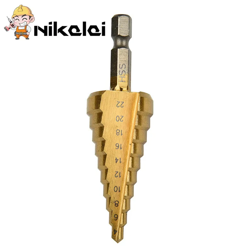 NEW Hex Titanium Step Cone Drill Bit 4-22 mm HSS 4241 Titanium Plated Hole Cutter For Sheet Metal Drop Shipping Support Mar
NEW Hex Titanium Step Cone Drill Bit 4-22 mm HSS 4241 Titanium Plated Hole Cutter For Sheet Metal Drop Shipping Support Mar