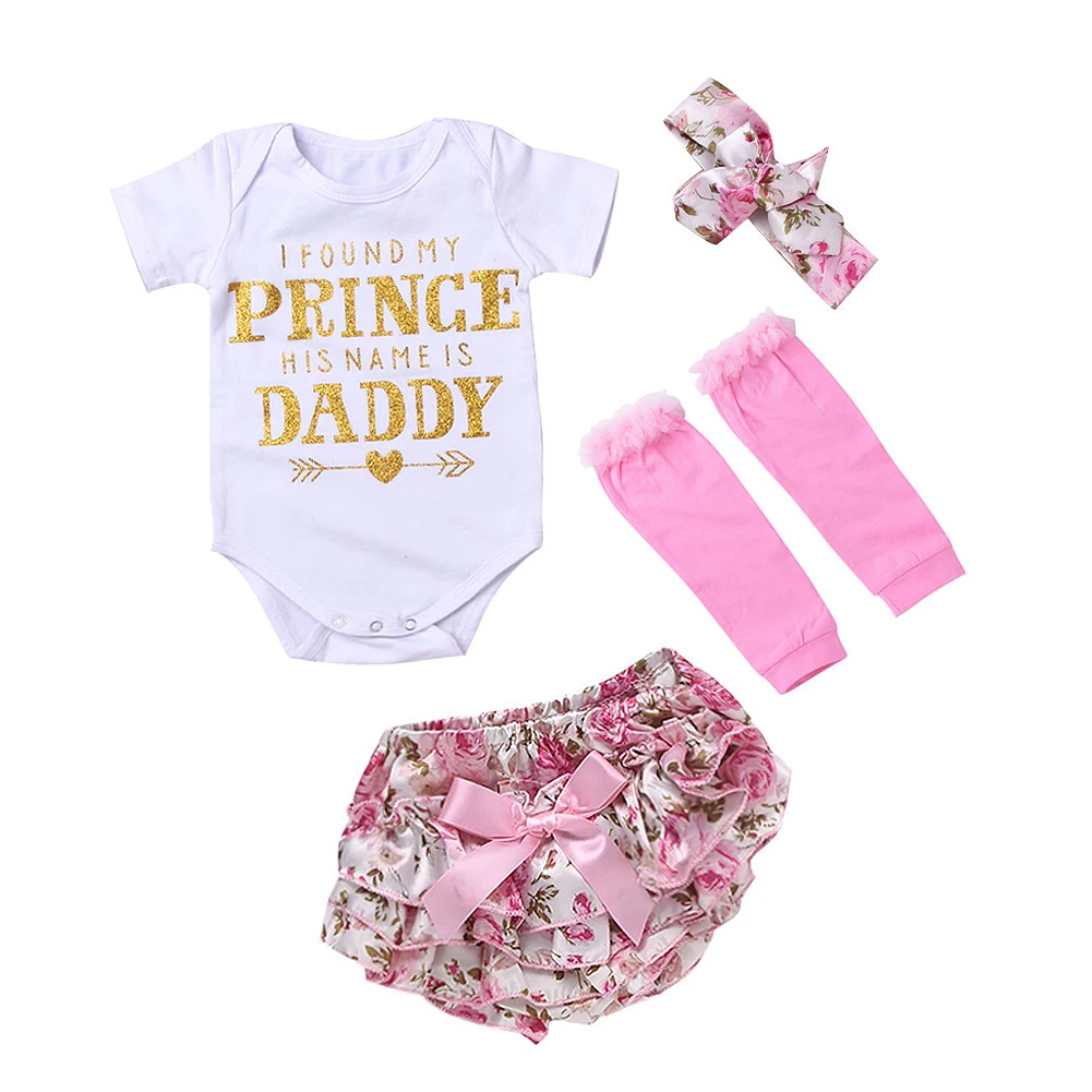 Baby Girl Clothing Set Summer Baby Bodysuits+Floral PP Shorts+Headband +Leg Warmers Infant Outfits Cute Toddler Girl Clothes
Baby Girl Clothing Set Summer Baby Bodysuits+Floral PP Shorts+Headband +Leg Warmers Infant Outfits Cute Toddler Girl Clothes