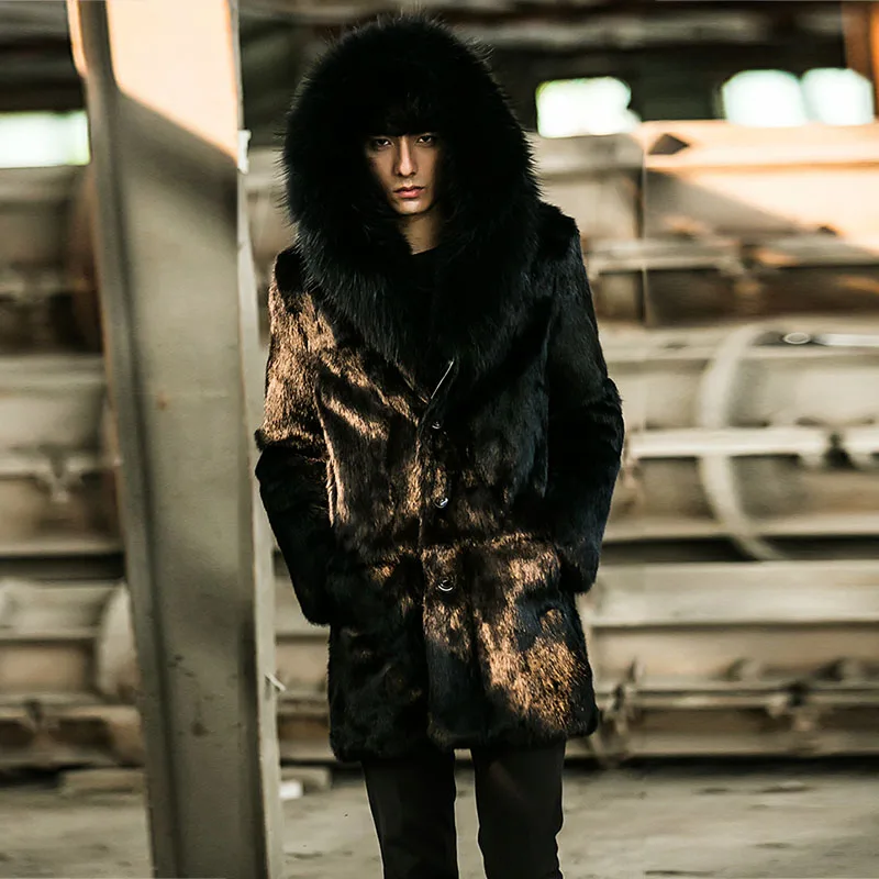 Fashion-Rabbit-Fur-Coats-With-Raccoon-Dog-Fur-Collar-Warm-Hood-Wholeskin-Rabbit-Fur-Jacket-Men (2)