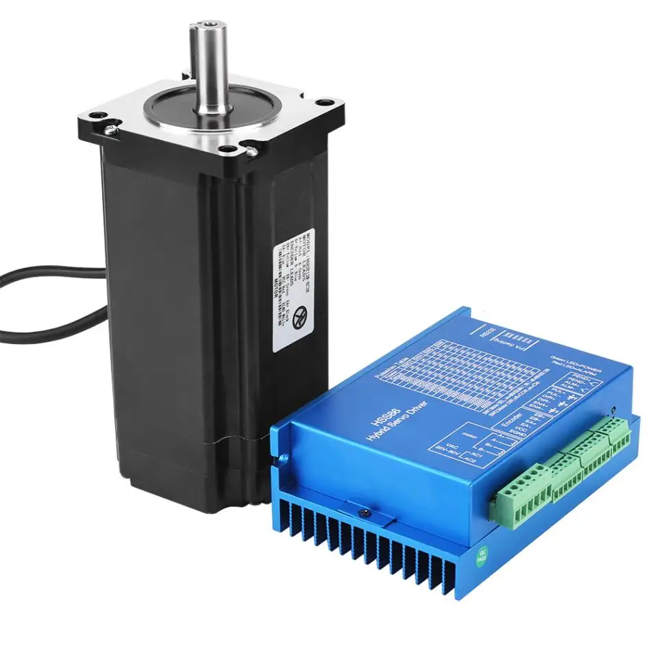 

HSS86 Hybrid Servo Driver+ NEMA34 Closed-Loop High Speed Stepper Servo Motor 12N.M 0~3000RPM Nema 34 Stepper Motor Factory Price