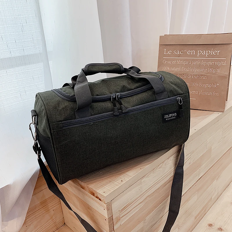 New Solid Color Large Capacity Multi-function Cylindrical Men's Canvas Travel Bag Travel outdoor fitness Weekend Bags 2019
New Solid Color Large Capacity Multi-function Cylindrical Men's Canvas Travel Bag Travel outdoor fitness Weekend Bags 2019