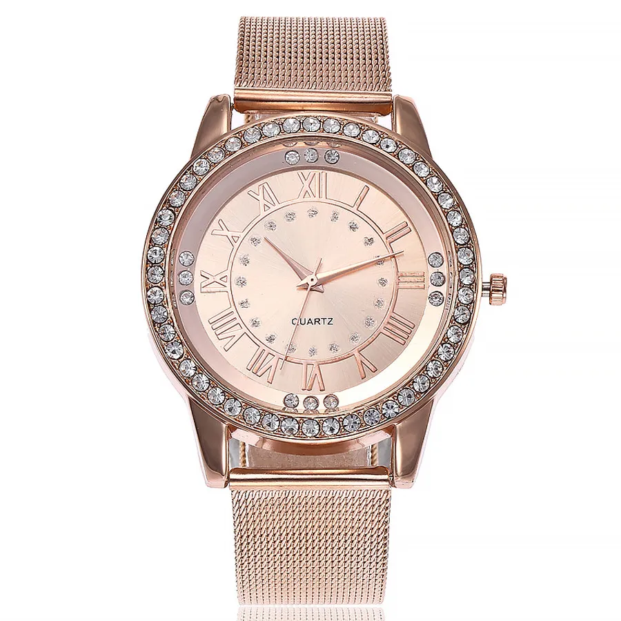Simple Fashion Laides Quartz Watch Stainless Steel Mesh Strap Roman Numerals Rhinestone Dial Women Watch Gift Clcok Kol Saati #W
Simple Fashion Laides Quartz Watch Stainless Steel Mesh Strap Roman Numerals Rhinestone Dial Women Watch Gift Clcok Kol Saati #W