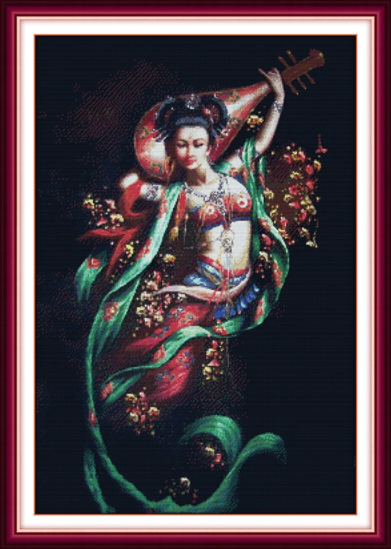 Женский Набор для вышивки крестиком Dunhuang 18ct 14ct 11ct холсты стежков с принтом ручная
