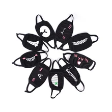 1 PC Unisex koreański styl Kpop czarny niedźwiedź jazda na rowerze Anti-z kurzu twarzy ochronna pokrywa maski bawełniane pyłoszczelna maska ochronna na twarz(China)
