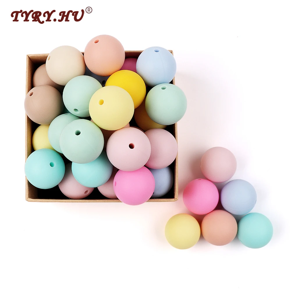 TYRY.HU 50Pc Round Silicone Beads Food Grade 19mm Safe Toys Baby Teething Chewable Teether DIY Necklace Jewelry Making BPA Free
TYRY.HU 50Pc Round Silicone Beads Food Grade 19mm Safe Toys Baby Teething Chewable Teether DIY Necklace Jewelry Making BPA Free
