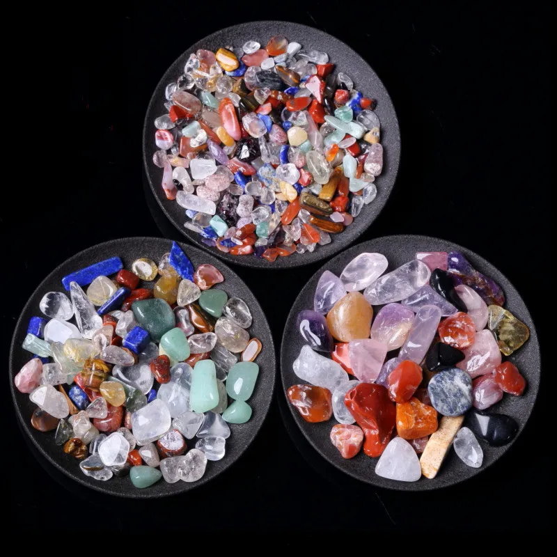 

3 Sizes 50g Natural Mixed Quartz Crystal Stone Rock Gravel Specimen Tank Decor Stones Tumbled Chips Crushed Stone