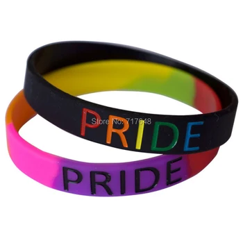 100pcs black rainbow Pride wristband silicone bracelets free shipping by epacket A
100pcs black rainbow Pride wristband silicone bracelets free shipping by epacket A