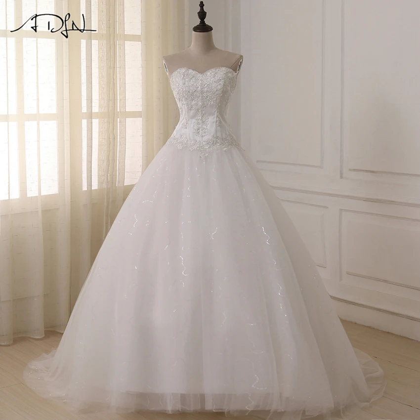 ADLN Wedding Dresses Vestidos de Novia Off the Shoulder Sweetheart Tulle Long Bride Dress Lace Up Back Plus Size In Stock
ADLN Wedding Dresses Vestidos de Novia Off the Shoulder Sweetheart Tulle Long Bride Dress Lace Up Back Plus Size In Stock