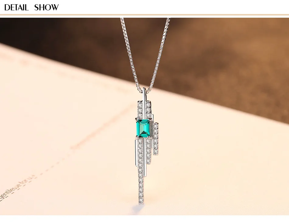 Luxury emerald jewelry emerald S925 sterling silver pendant necklace ladies GB14
Luxury emerald jewelry emerald S925 sterling silver pendant necklace ladies GB14