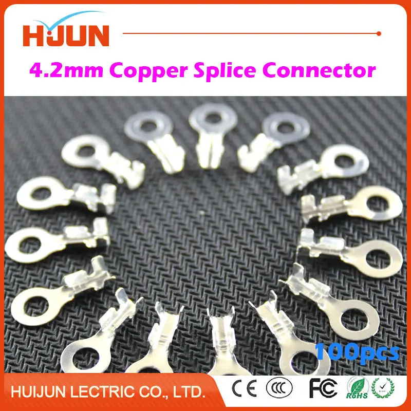100pcs/lot 4.2mm Copper Circular Splice Terminal L3 Wire Naked Connector Free Shipping
100pcs/lot 4.2mm Copper Circular Splice Terminal L3 Wire Naked Connector Free Shipping