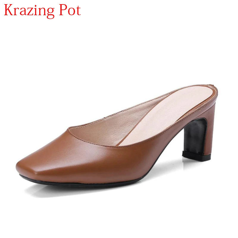 2018 European Style Elegant Genuine Leather High Heels Shallow Women Pumps Square Toe Slingbacks Concise Brand Summer Shoes L05
2018 European Style Elegant Genuine Leather High Heels Shallow Women Pumps Square Toe Slingbacks Concise Brand Summer Shoes L05