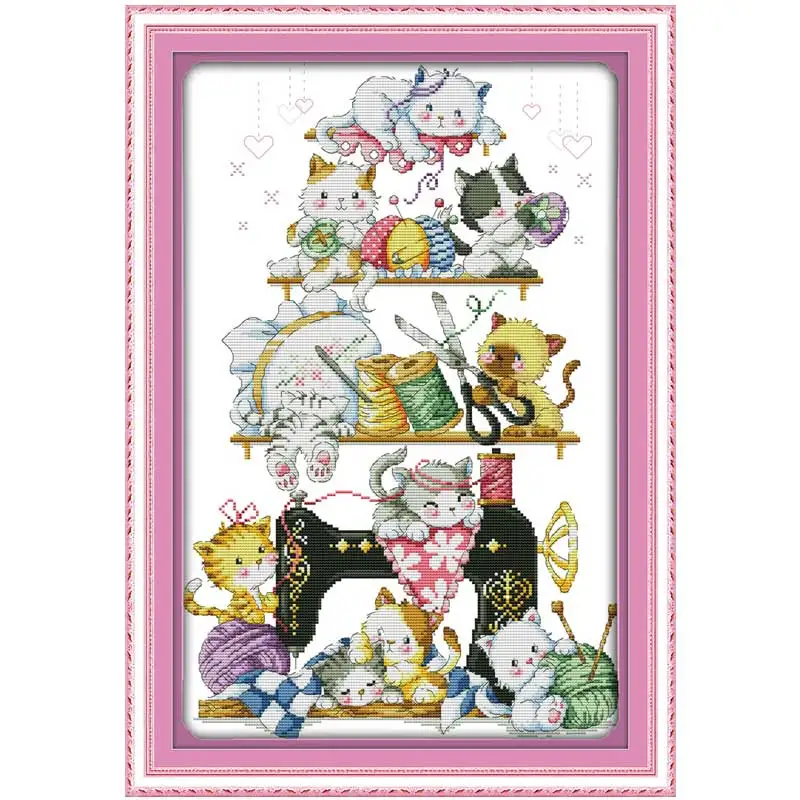 The kitten beside the sewing machine counted printed on the canvas DMC 11CT 14CT kits Cross Stitch embroidery needlework Sets
The kitten beside the sewing machine counted printed on the canvas DMC 11CT 14CT kits Cross Stitch embroidery needlework Sets