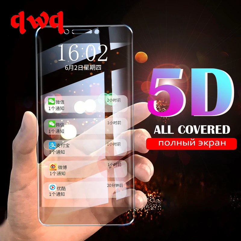 5D полное покрытие закаленное стекло для Xiaomi Redmi 4X 4A Note 4 Защита экрана 5A 5 Plus