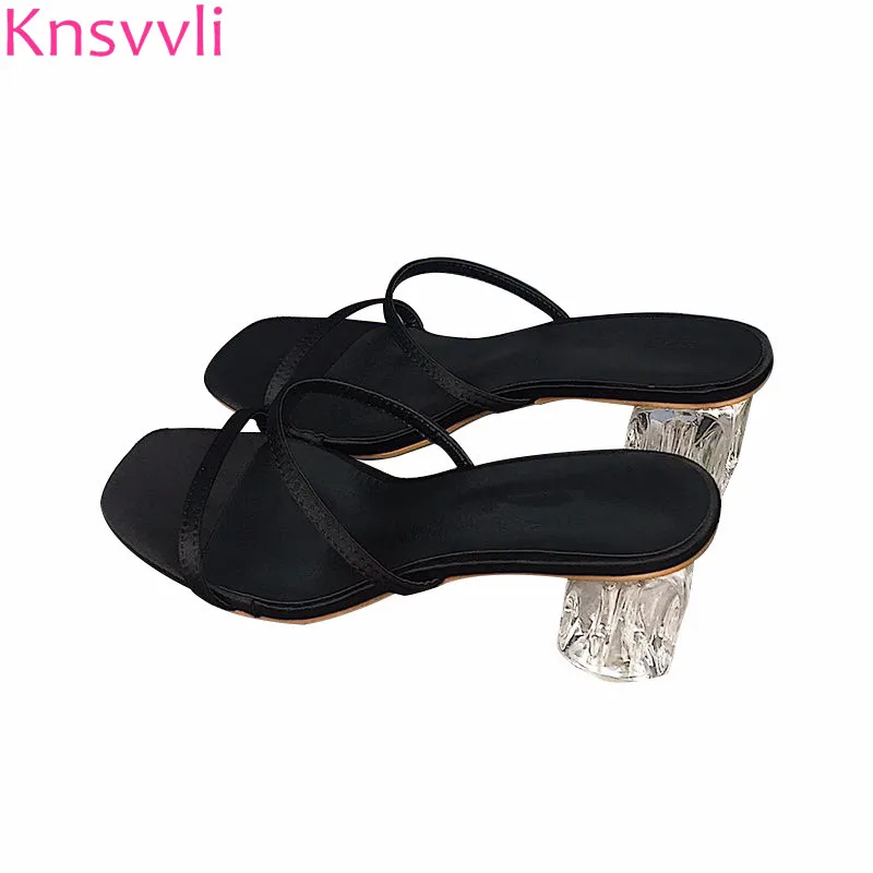 Knsvvli new narrow band clear heels slippers woman peep toe outdoor summer shoes red black white high heel mules shoes women
Knsvvli new narrow band clear heels slippers woman peep toe outdoor summer shoes red black white high heel mules shoes women