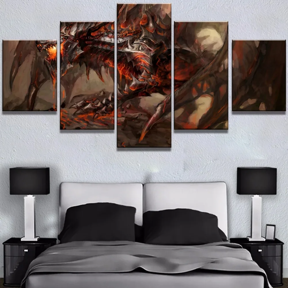 Modular 5 Piece World of Warcraft Dragon Poster Modern Decorative Paintings on Canvas Wall Art for Home Decorations Wall Decor
Modular 5 Piece World of Warcraft Dragon Poster Modern Decorative Paintings on Canvas Wall Art for Home Decorations Wall Decor