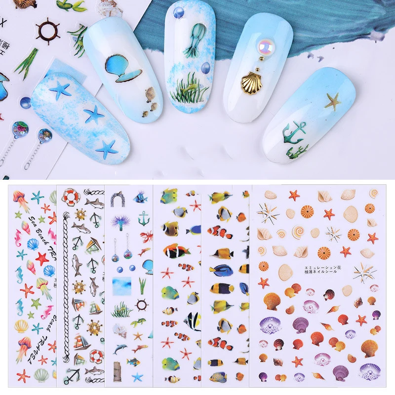 New arrived 3D Nail Stickers Decals 1 sheet Ocean Storm Summer Adhesive Stickers Nail Art Tattoo Decoration Z0163
New arrived 3D Nail Stickers Decals 1 sheet Ocean Storm Summer Adhesive Stickers Nail Art Tattoo Decoration Z0163