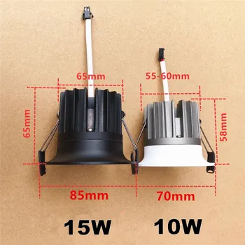 10W 12W 15W COB Dimmable LED Downlight AC85-265V Recessed LED Spot Light Ceiling Lamp Light for Indoor Lighting Black White Bod
10W 12W 15W COB Dimmable LED Downlight AC85-265V Recessed LED Spot Light Ceiling Lamp Light for Indoor Lighting Black White Bod