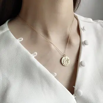 Silvology 925 Sterling Silver Libra Necklace Gold Round Embossed Balance Constellation Female Pendant Necklace Birthday Jewelry
Silvology 925 Sterling Silver Libra Necklace Gold Round Embossed Balance Constellation Female Pendant Necklace Birthday Jewelry