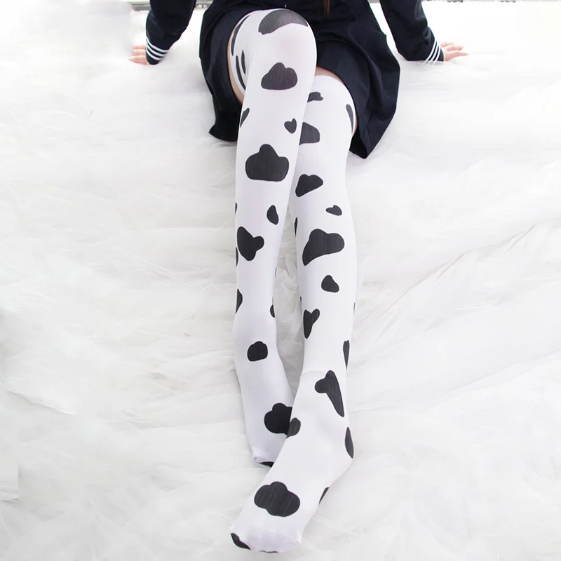 Japanese Girls Cow Pattern Printed Stockings Girls Lolita Velvet Overknee Tights Socks Cosplay Overknee Stockings
Japanese Girls Cow Pattern Printed Stockings Girls Lolita Velvet Overknee Tights Socks Cosplay Overknee Stockings