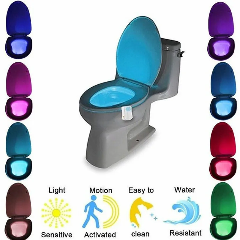 Toilet Lamp Automatic Change Colors LED Light Night Intelligent Body Motion Sensor Portable Seat For Emergency Bathroom /WC@3
Toilet Lamp Automatic Change Colors LED Light Night Intelligent Body Motion Sensor Portable Seat For Emergency Bathroom /WC@3
