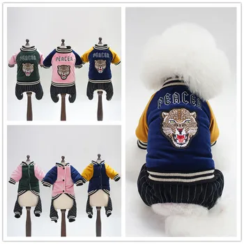 dog winter jumpsuit rompers pet dog cotton coverall winter clothes warm winter coat F118 
dog winter jumpsuit rompers pet dog cotton coverall winter clothes warm winter coat F118