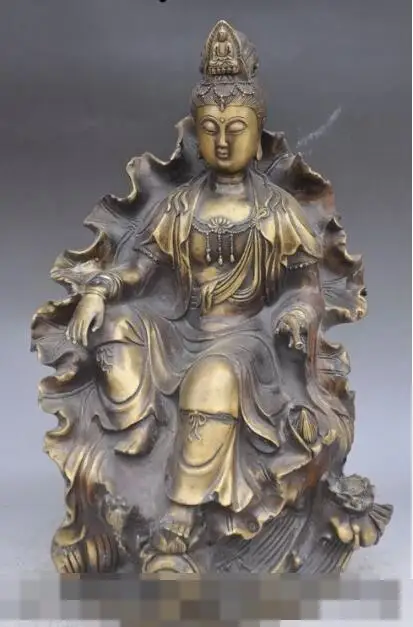 song voge gem S6468 17"China buddhism Bronze Kwan-Yin Bodhisattva Goddess buddha seat Lotus statue
song voge gem S6468 17"China buddhism Bronze Kwan-Yin Bodhisattva Goddess buddha seat Lotus statue