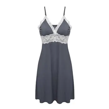 Women Lace Trim Patchwork Nightgowns & Sleepshirts Plus Size Strap Stretchy Silk Babydoll Chemise Dress Women Sleepwear
Women Lace Trim Patchwork Nightgowns & Sleepshirts Plus Size Strap Stretchy Silk Babydoll Chemise Dress Women Sleepwear