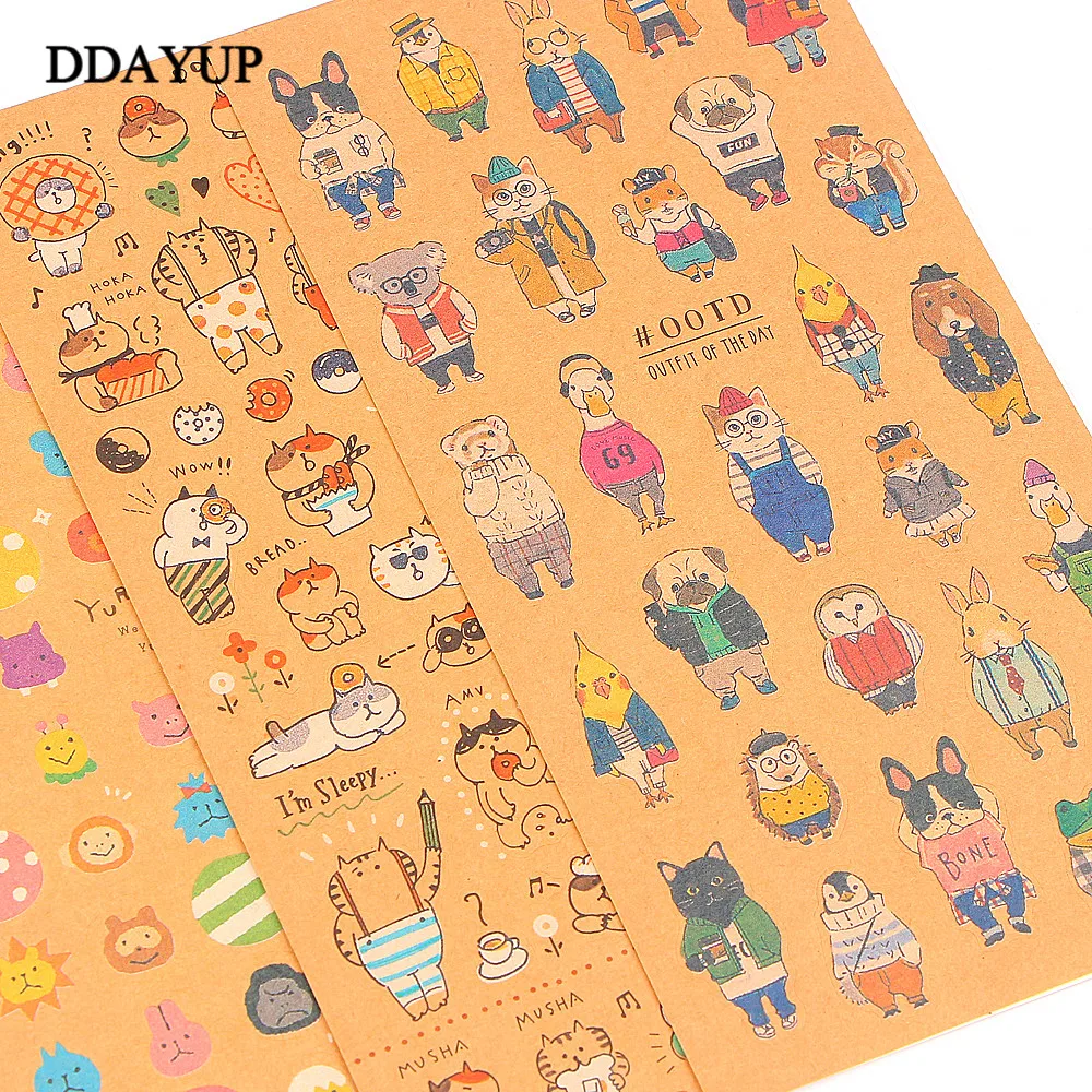 3 Sheets Cartoon Kraft Paper Cute Cat Sticker Diary Decorate PVC Transparent Scrapbooking Stationery Stickers Supplie
3 Sheets Cartoon Kraft Paper Cute Cat Sticker Diary Decorate PVC Transparent Scrapbooking Stationery Stickers Supplie