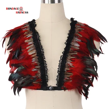 Fashion Red Feather Wings Epaulettes Bondage Shoulder Festival Dance Rave Lingerie Steampunk Goth Feather Body Harness
Fashion Red Feather Wings Epaulettes Bondage Shoulder Festival Dance Rave Lingerie Steampunk Goth Feather Body Harness