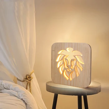 Miumiu New Simple Lion head Craft Atmosphere Lamp Wooden Carved Hollow Night Light USB LED Baby Children Room Desktop Decoration
Miumiu New Simple Lion head Craft Atmosphere Lamp Wooden Carved Hollow Night Light USB LED Baby Children Room Desktop Decoration
