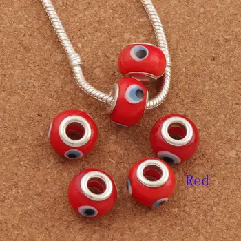 100pcs Lampwork Murano Evil Eye Glass Charm Beads 14X9mm 10Colors fit European Bracelet Jewelry DIY L1666
100pcs Lampwork Murano Evil Eye Glass Charm Beads 14X9mm 10Colors fit European Bracelet Jewelry DIY L1666