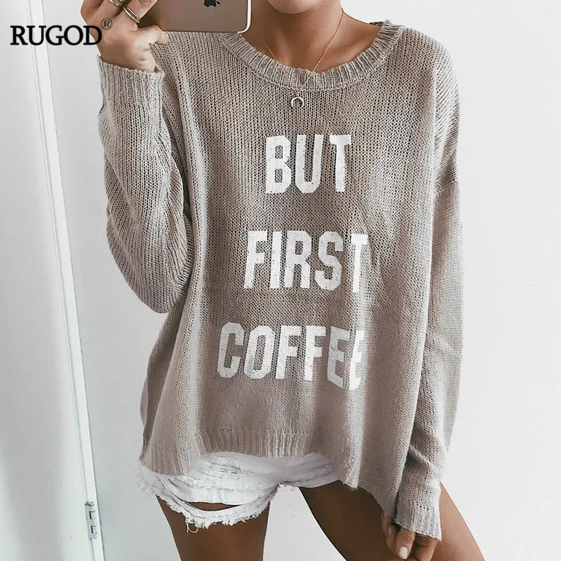 Rugod 2018 New Korean Letter Print Knitted Sweater Women O-neck Long Sleeve Cotton Pullovers Casual Jumper Tops Femme poncho
Rugod 2018 New Korean Letter Print Knitted Sweater Women O-neck Long Sleeve Cotton Pullovers Casual Jumper Tops Femme poncho