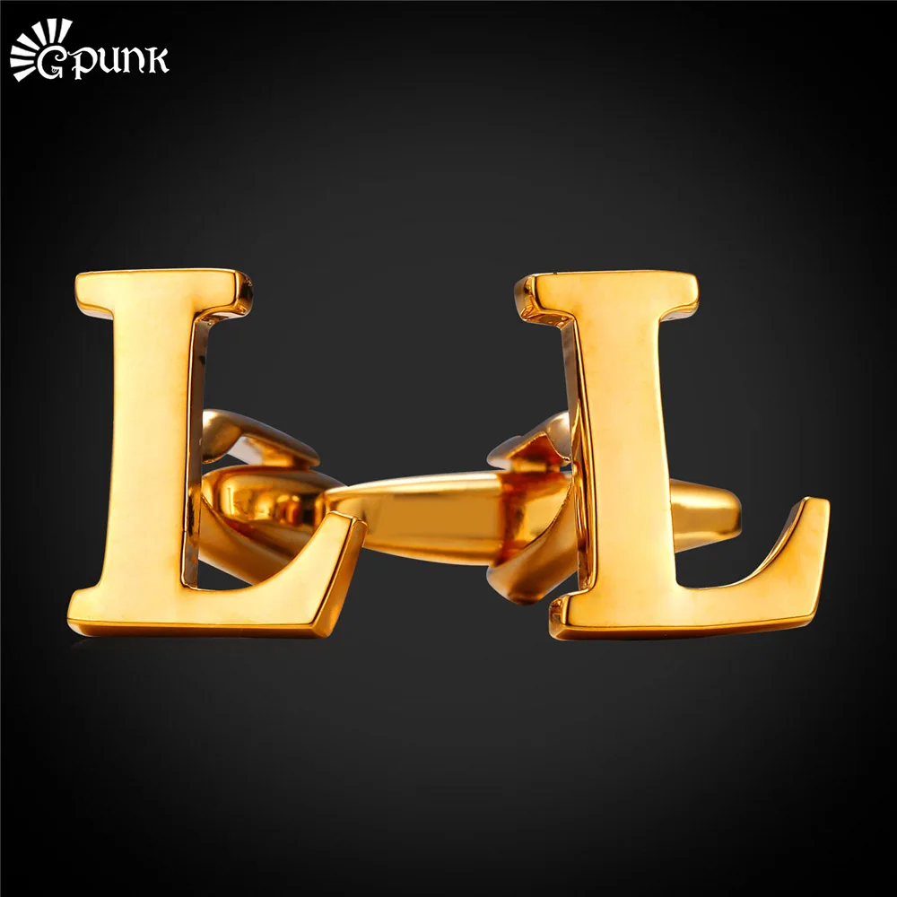 Initial Cufflinks Gentlemen Shirts High Quality Alpahabet Letter L Trendy Gold color Classic Cuff Buttons C2042G
Initial Cufflinks Gentlemen Shirts High Quality Alpahabet Letter L Trendy Gold color Classic Cuff Buttons C2042G