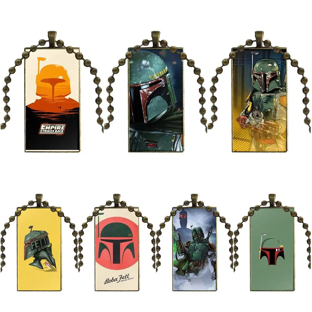 Design Movie Star Wars Boba Fett For Schoolgirl Maxi Glass Cabochon Choker Pendant Rectangle Necklace Bronze Color Jewelry
Design Movie Star Wars Boba Fett For Schoolgirl Maxi Glass Cabochon Choker Pendant Rectangle Necklace Bronze Color Jewelry